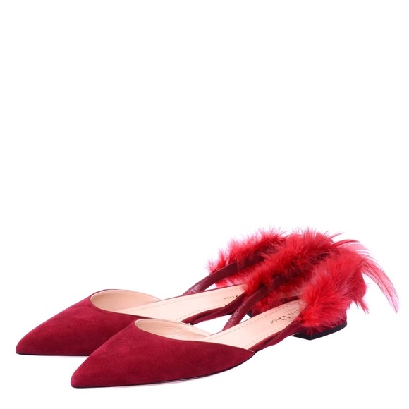 Christian Dior Suede Feather Ethnie Flats - Picture 1 of 5